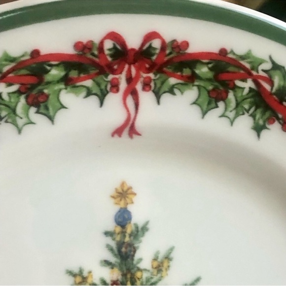 🎄Christopher Radko Traditions Holiday Celebration Christmas Tree Salad Plates - Picture 3 of 6